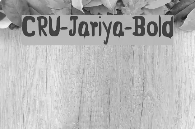 CRU-Jariya-Bold Font examples