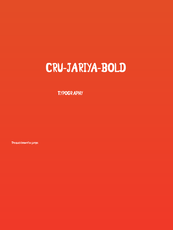 CRU-Jariya-Bold Poster