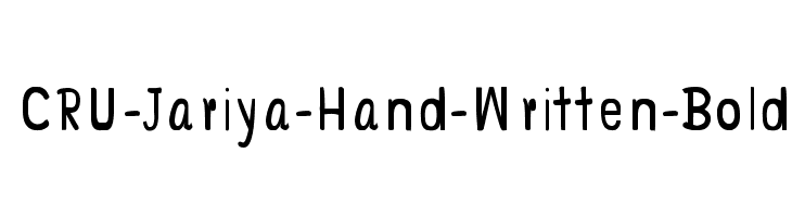 CRU-Jariya-Hand-Written-Bold  Free Fonts Download