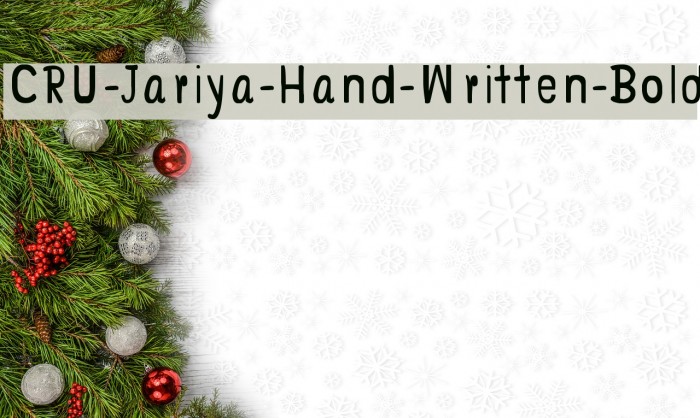 CRU-Jariya-Hand-Written-Bold Font examples