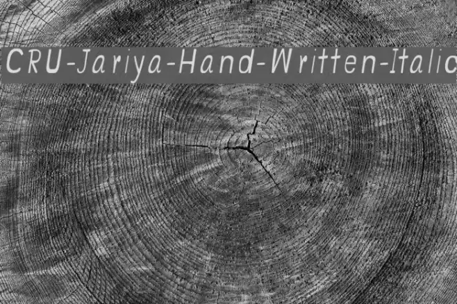 CRU-Jariya-Hand-Written-Italic Schriftart examples