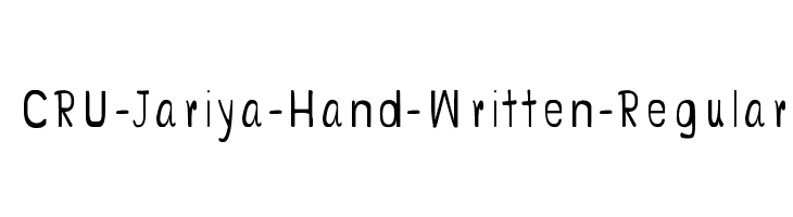 CRU-Jariya-Hand-Written-Regular Font
