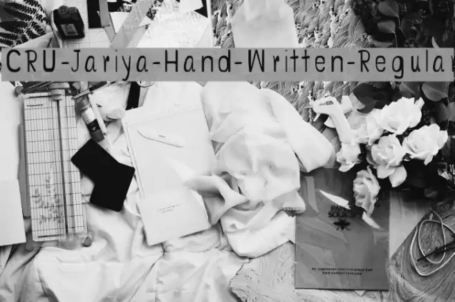 CRU-Jariya-Hand-Written-Regular Font examples