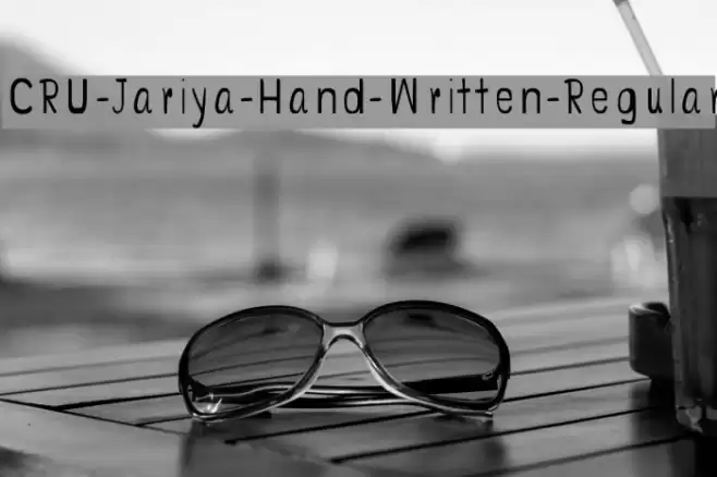 CRU-Jariya-Hand-Written-Regular Font examples