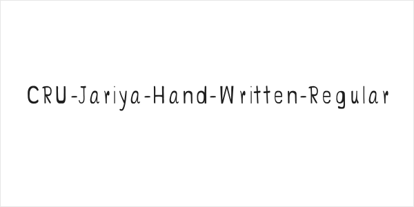 CRU-Jariya-Hand-Written-Regular Logo