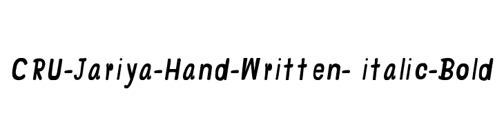 CRU-Jariya-Hand-Written- italic-Bold  Descarca Fonturi Gratis