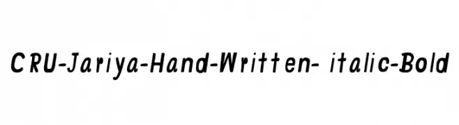 CRU-Jariya-Hand-Written- italic-Bold  les polices de caractères gratuit tlcharger
