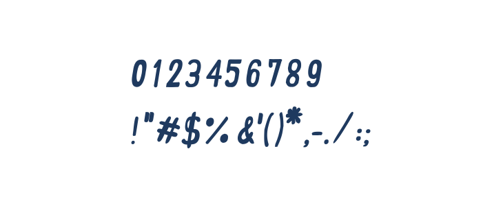 CRU-Jariya-Hand-Written- italic-Bold Other Characters