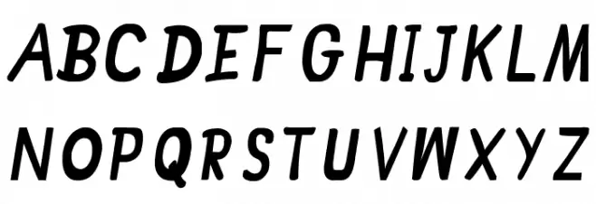 CRU-Jariya-Hand-Written- italic-Bold Caratteri MAIUSCOLE