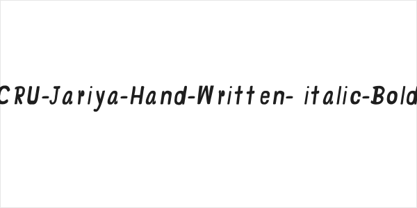 CRU-Jariya-Hand-Written- italic-Bold Logo