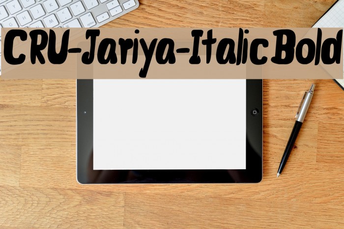 CRU-Jariya-Italic Bold Font examples