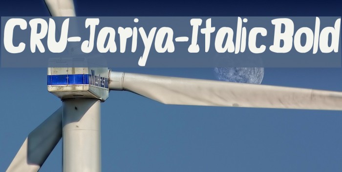 CRU-Jariya-Italic Bold Font examples