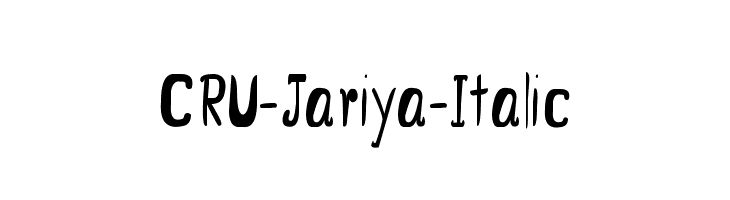 CRU-Jariya-Italic  Frei Schriftart Herunterladen