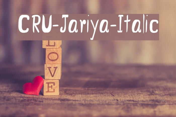 CRU-Jariya-Italic Example 1