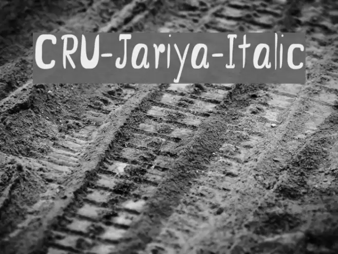 CRU-Jariya-Italic Font examples
