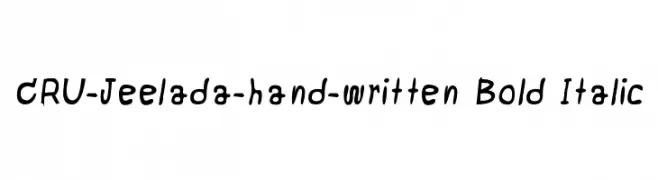 CRU-Jeelada-hand-written Bold Italic  Frei Schriftart Herunterladen