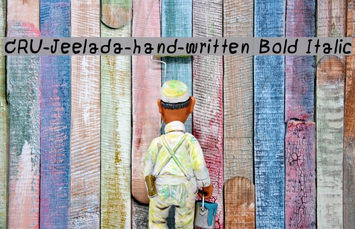 CRU-Jeelada-hand-written Bold Italic Example 1