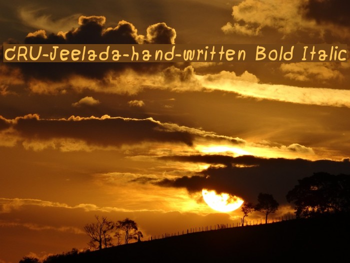 CRU-Jeelada-hand-written Bold Italic Example 3