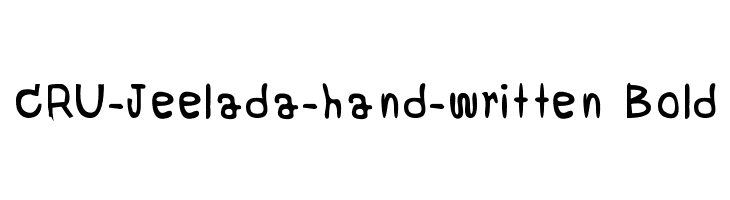 CRU-Jeelada-hand-written Bold  フリーフォントのダウンロード