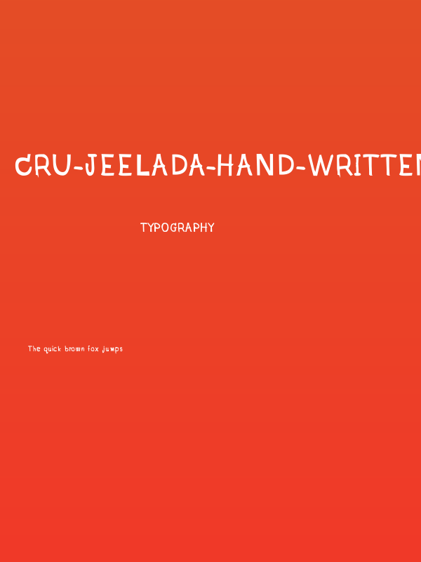 CRU-Jeelada-hand-written Bold Poster