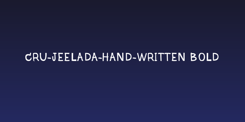CRU-Jeelada-hand-written Bold Social Header