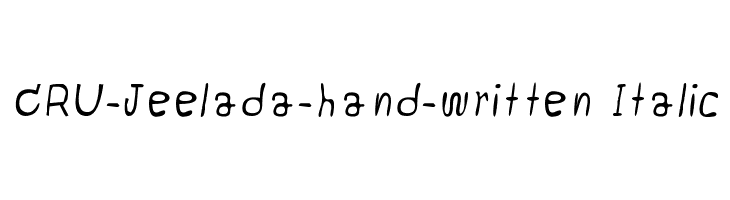 CRU-Jeelada-hand-written Italic  フリーフォントのダウンロード