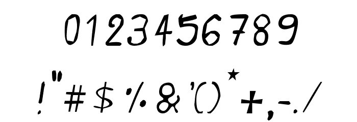 CRU-Jeelada-hand-written Italic Font OTHER CHARS