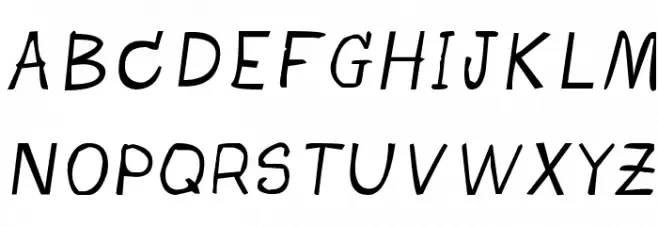 CRU-Jeelada-hand-written Italic 字体 大写