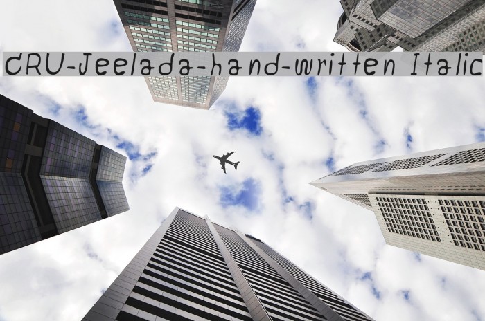 CRU-Jeelada-hand-written Italic Font examples