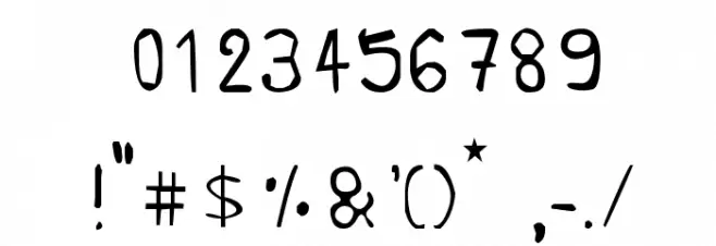 CRU-Jeelada-hand-written Font OTHER CHARS