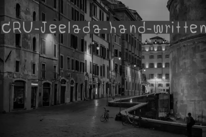 CRU-Jeelada-hand-written Font examples
