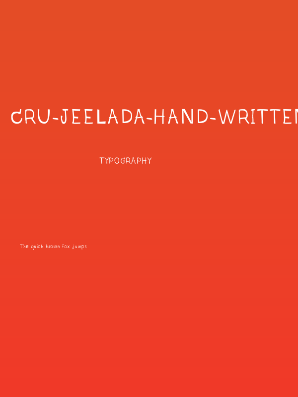 CRU-Jeelada-hand-written Poster
