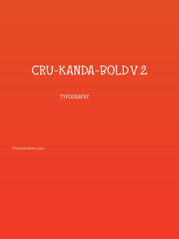 CRU-Kanda-Bold V.2 Poster