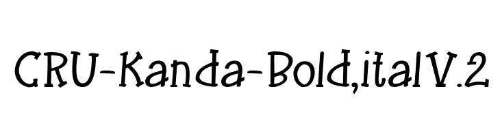 CRU-Kanda-Bold,ital V.2 Font