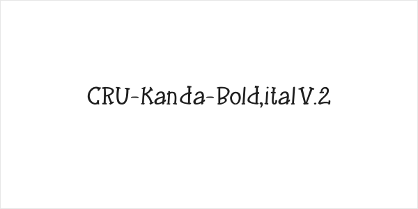CRU-Kanda-Bold,ital V.2 Logo