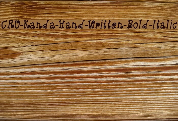 CRU-Kanda-Hand-Written-Bold-Italic Font examples