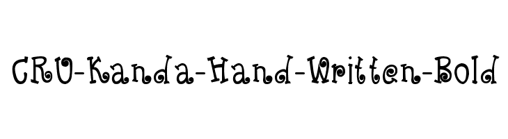 CRU-Kanda-Hand-Written-Bold  لخطوط تنزيل