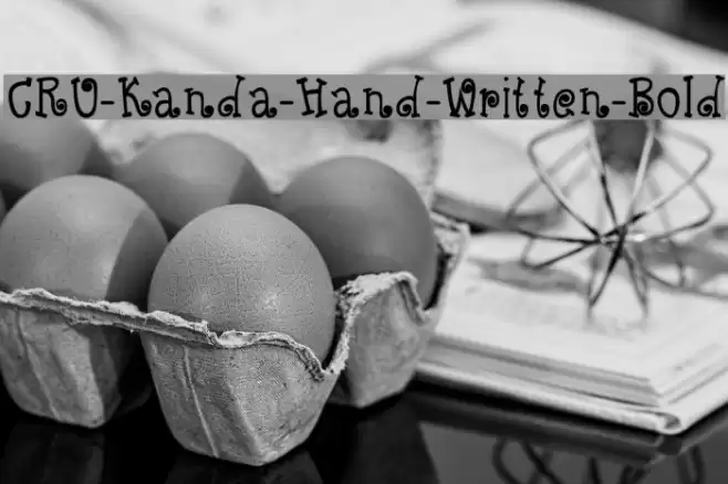 CRU-Kanda-Hand-Written-Bold Font examples