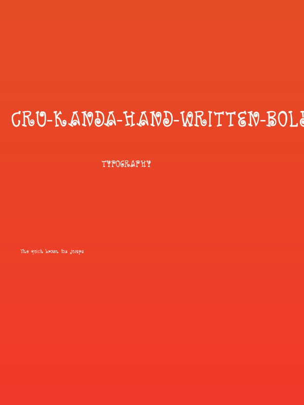 CRU-Kanda-Hand-Written-Bold Poster
