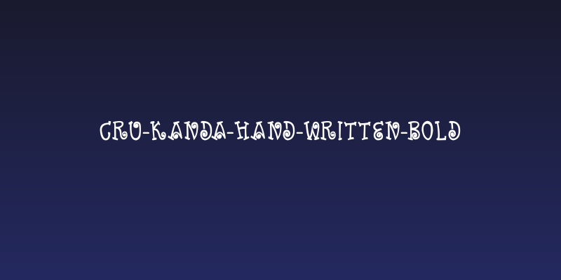 CRU-Kanda-Hand-Written-Bold Social Header