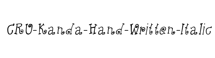 CRU-Kanda-Hand-Written-Italic Font