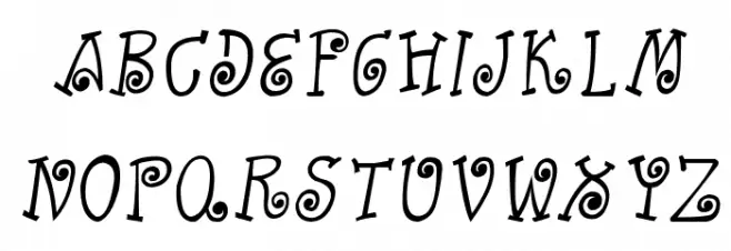 CRU-Kanda-Hand-Written-Italic Caratteri MAIUSCOLE