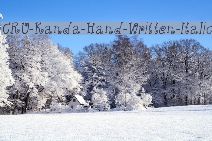 CRU-Kanda-Hand-Written-Italic Font examples