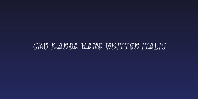 CRU-Kanda-Hand-Written-Italic Social Header