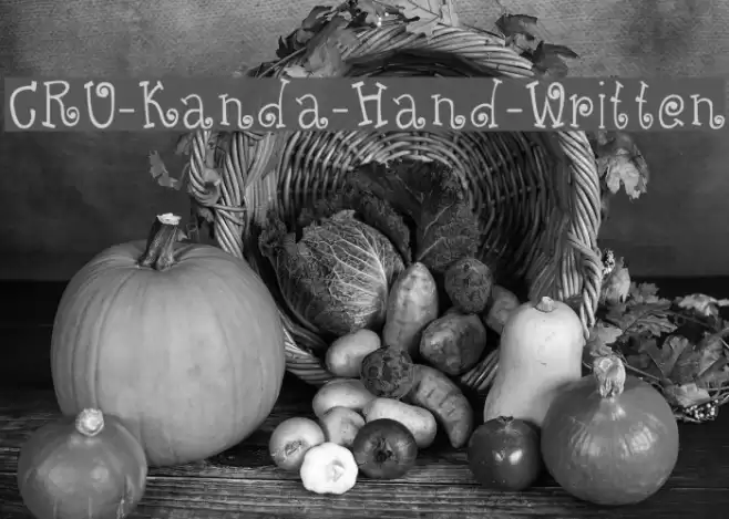 CRU-Kanda-Hand-Written Font examples