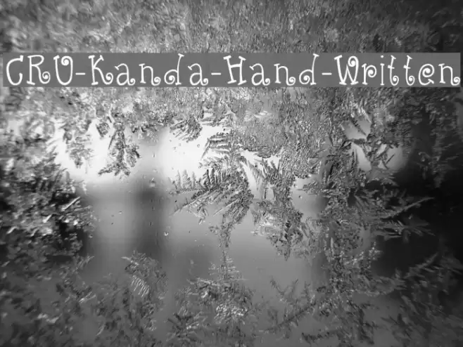 CRU-Kanda-Hand-Written Font examples