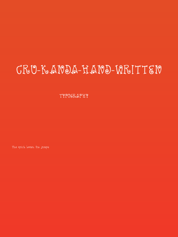 CRU-Kanda-Hand-Written Poster