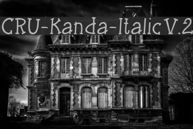 CRU-Kanda-Italic V.2 Font examples