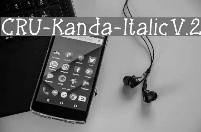 CRU-Kanda-Italic V.2 Font examples