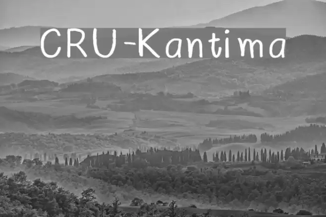 CRU-Kantima Font examples